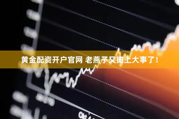 黄金配资开户官网 老燕子又摊上大事了！