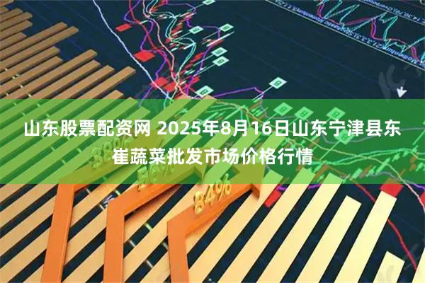 山东股票配资网 2025年8月16日山东宁津县东崔蔬菜批发市场价格行情